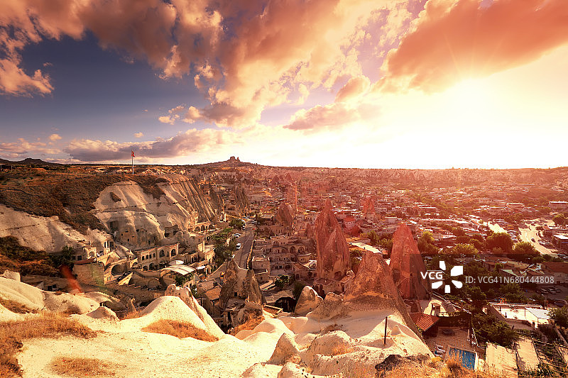 格雷梅古镇和于希萨尔城堡图片素材