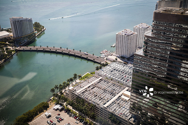 航拍布里克尔礁桥与大西洋图片素材