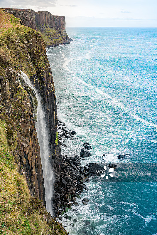 斯凯岛的裙岩和米尔特瀑布图片素材