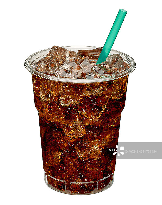 外卖杯装冰镇可乐图片素材