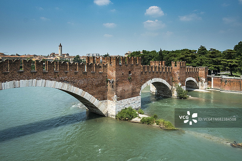 斯卡利杰罗桥，意大利威尼托维罗纳图片素材