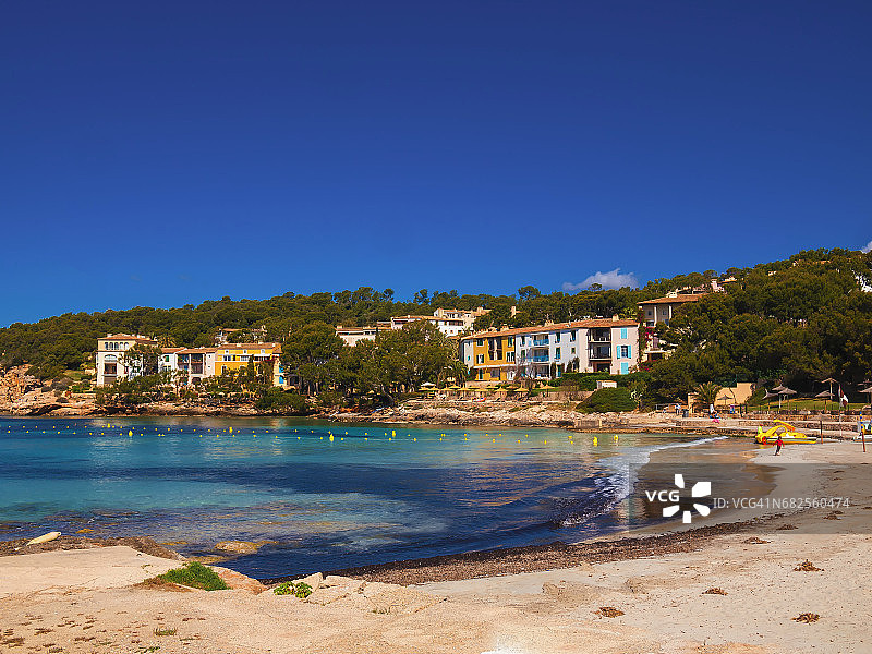 西班牙马略卡岛卡尔维亚-钦塞尔海湾图片素材