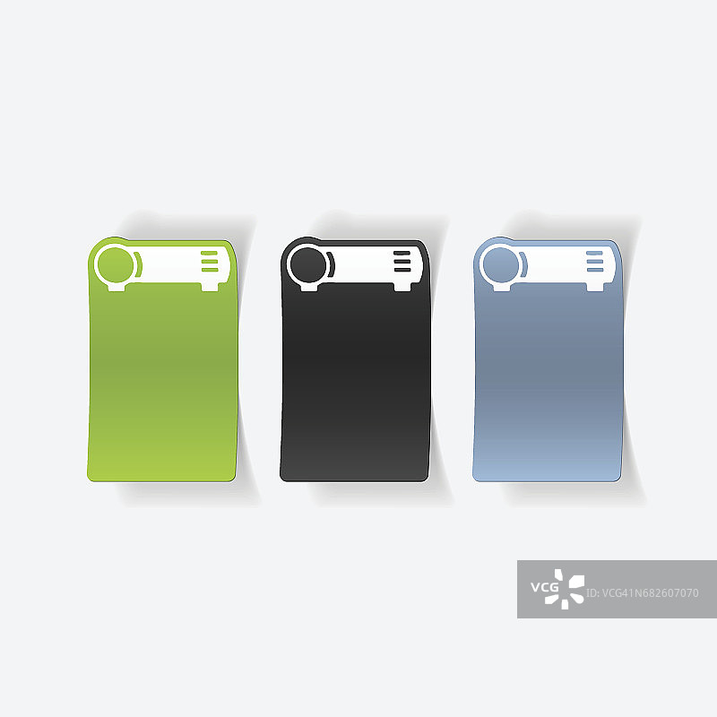 逼真设计元素：电影放映机图片素材