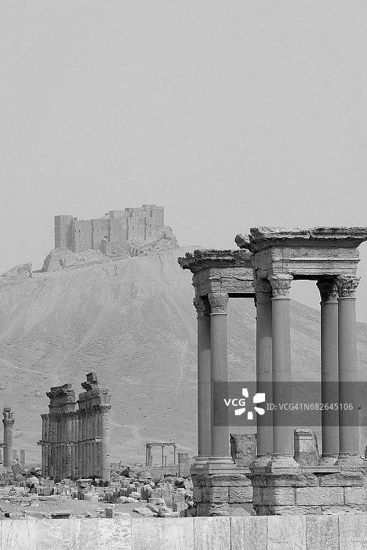 叙利亚巴尔米拉的四面石牌坊图片素材