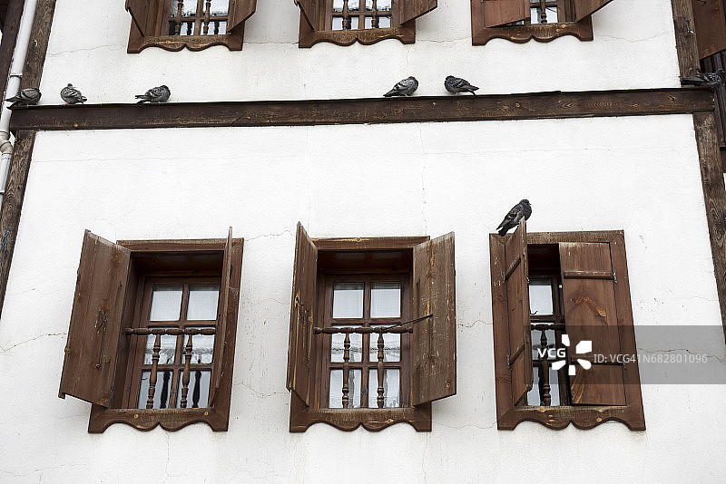 土耳其卡拉比克省萨夫兰博卢的奥斯曼风格老房子图片素材