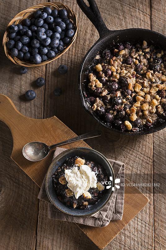蓝莓烤饼图片素材