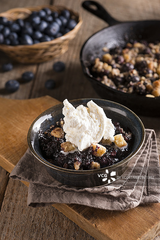 蓝莓烤饼图片素材