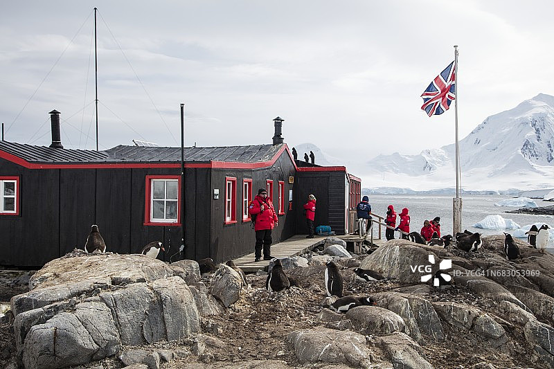 洛克雷港英国站的英国国旗图片素材