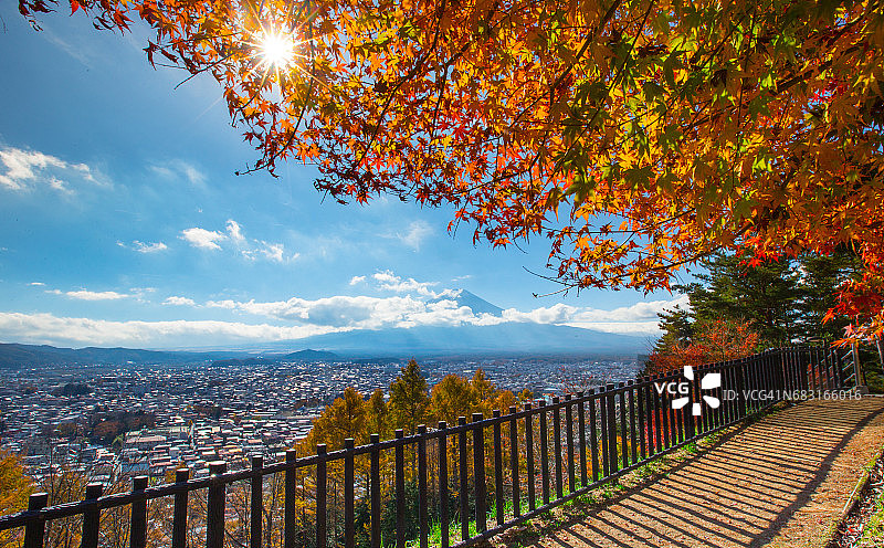 秋天的富士山图片素材