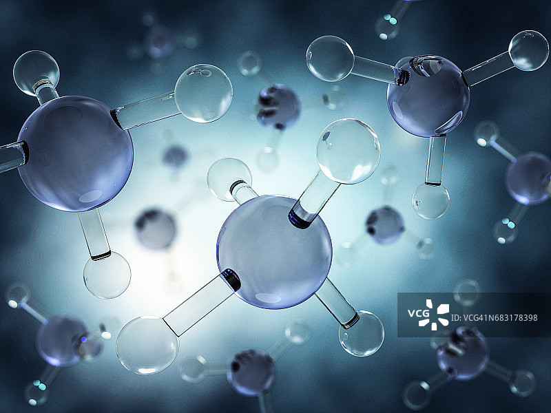 甲烷分子图像3D渲染图片素材