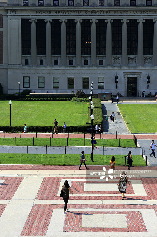 哥伦比亚大学校园风光图片素材