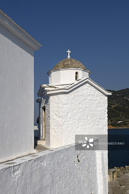 斯科派洛斯岛皮尔戈斯圣母教堂图片素材