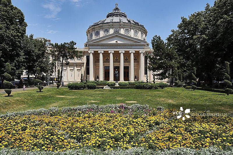 罗马尼亚雅典娜神庙剧院，布加勒斯特图片素材