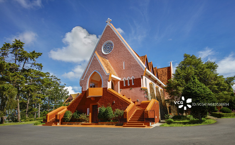 越南林同省大叻玛丽教堂图片素材