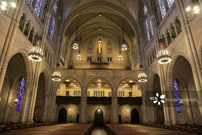 河滨教堂内景图片素材