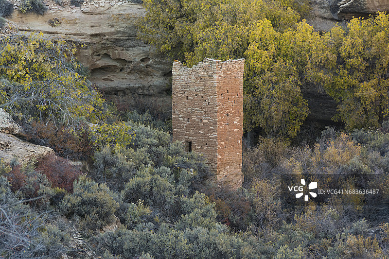 霍文威普城堡的古代普韦布洛人遗址图片素材