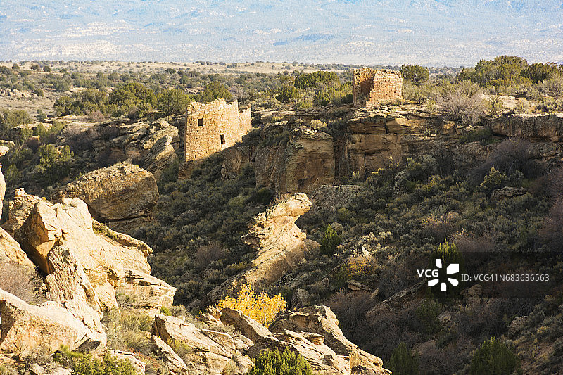 霍文威普城堡的古代普韦布洛人遗址图片素材