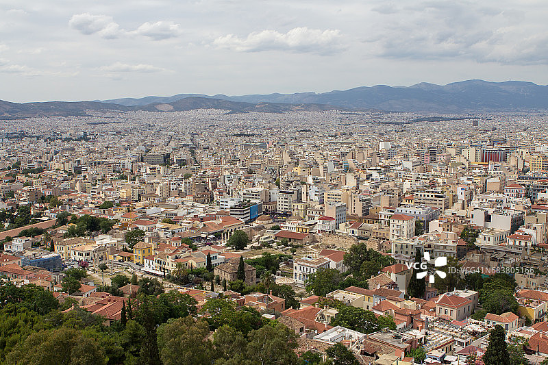 雅典鸟瞰图图片素材