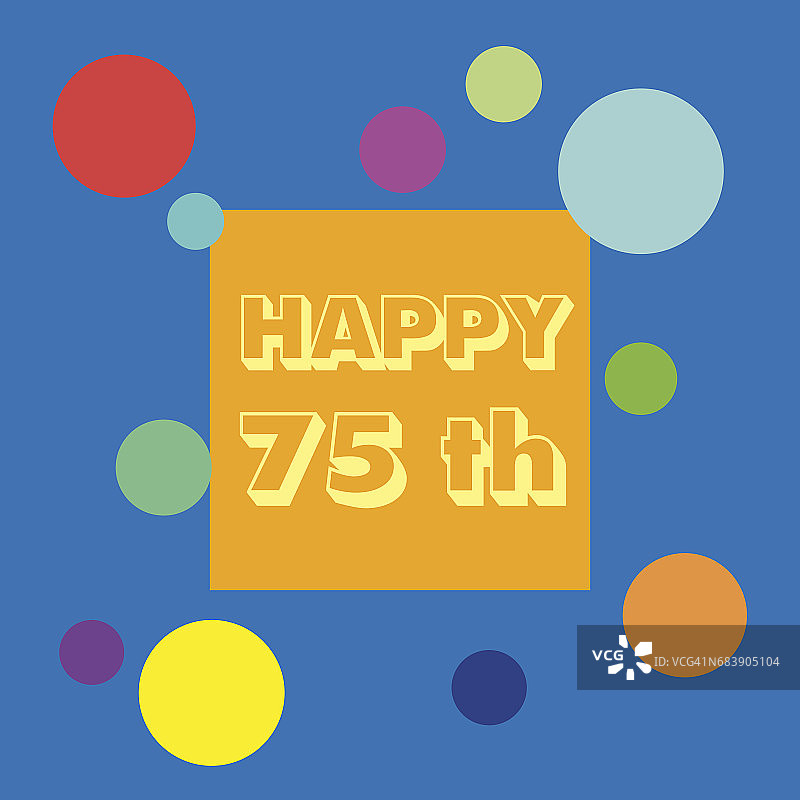75周年纪念背景矢量图图片素材