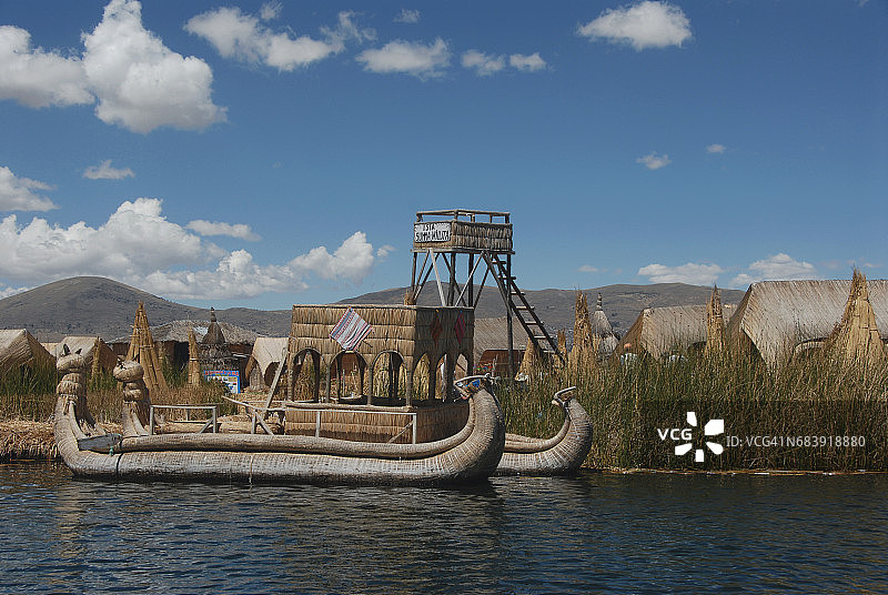 的的喀喀湖乌鲁斯群岛风光图片素材