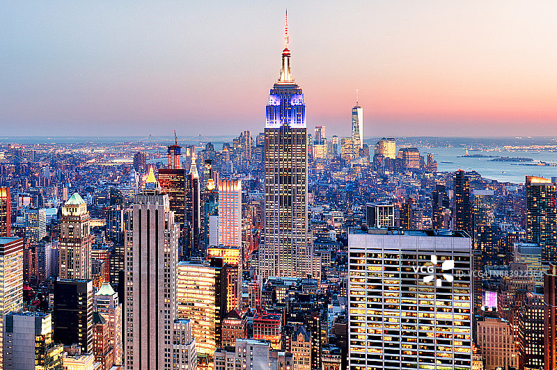 纽约市曼哈顿天际线图片素材