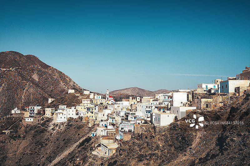 卡尔帕索斯岛上的奥林波斯村图片素材