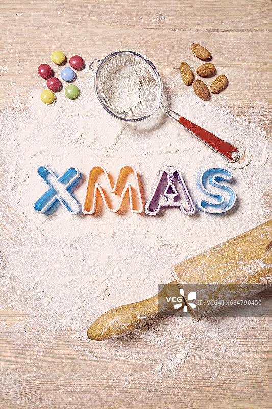 曲奇饼切割器高角度景观图片素材