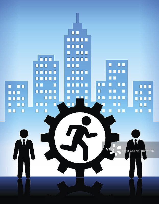业务进展和持久性现代城市背景图片素材