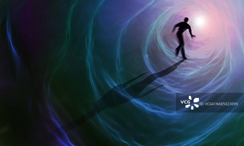 描绘濒死体验的艺术作品图片素材