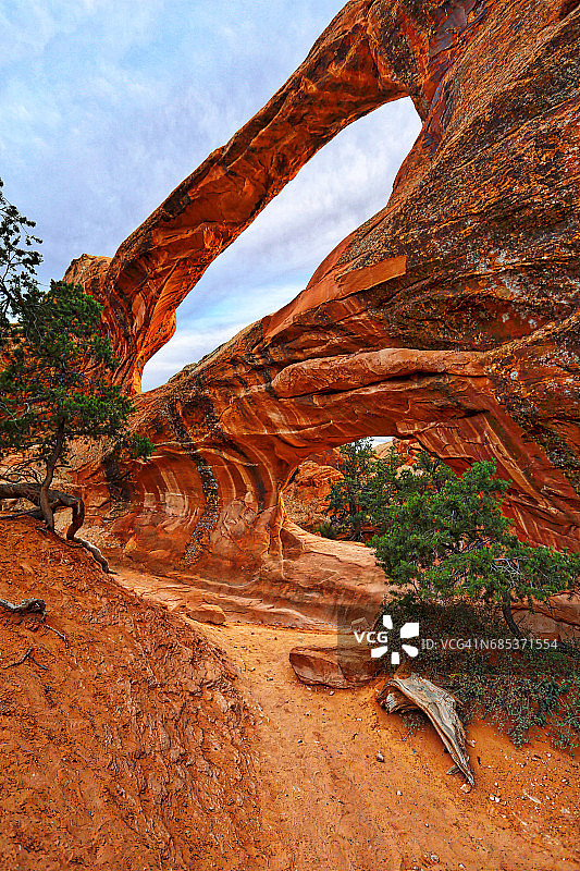 拱门国家公园双O拱门徒步道图片素材