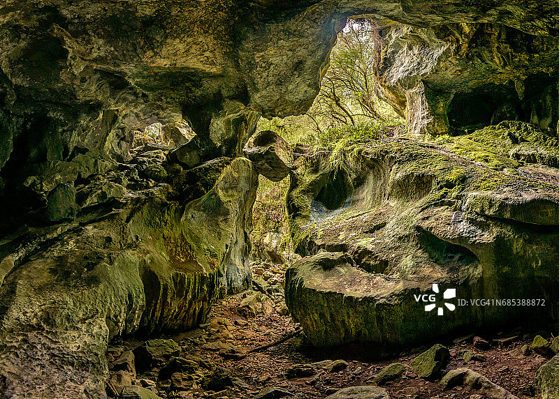 新南威尔士州德ua国家公园的大理石拱门狭缝峡谷图片素材