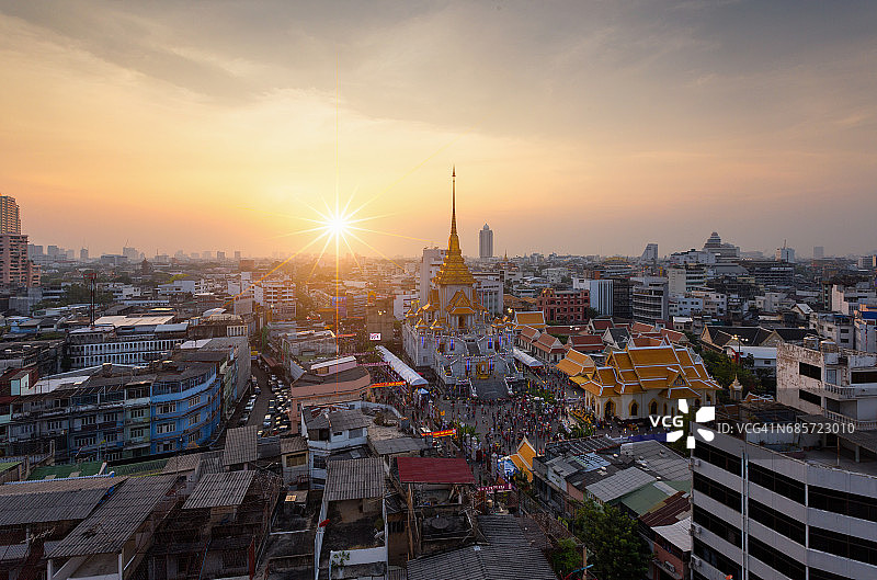 泰国曼谷金佛寺：Wat Traimit Witthayaram Worawihan图片素材