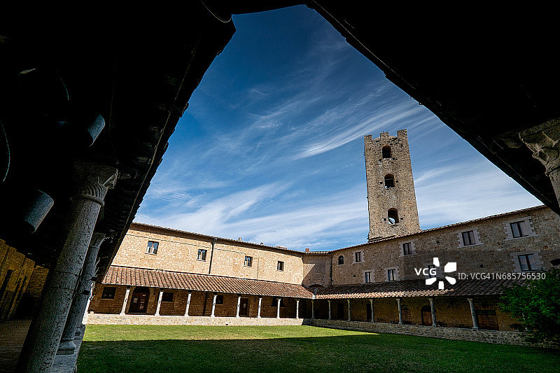 意大利托斯卡纳马萨马里蒂马中世纪小镇大教堂图片素材