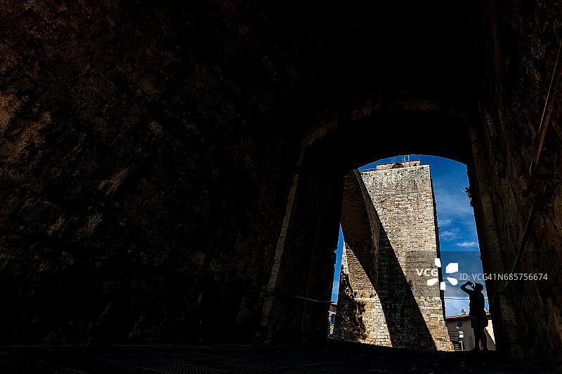 意大利托斯卡纳马萨马里蒂马中世纪小镇大教堂图片素材