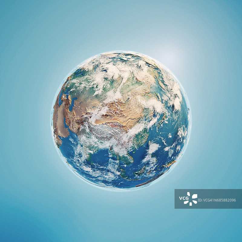 中国3D地球云层渲染图片素材