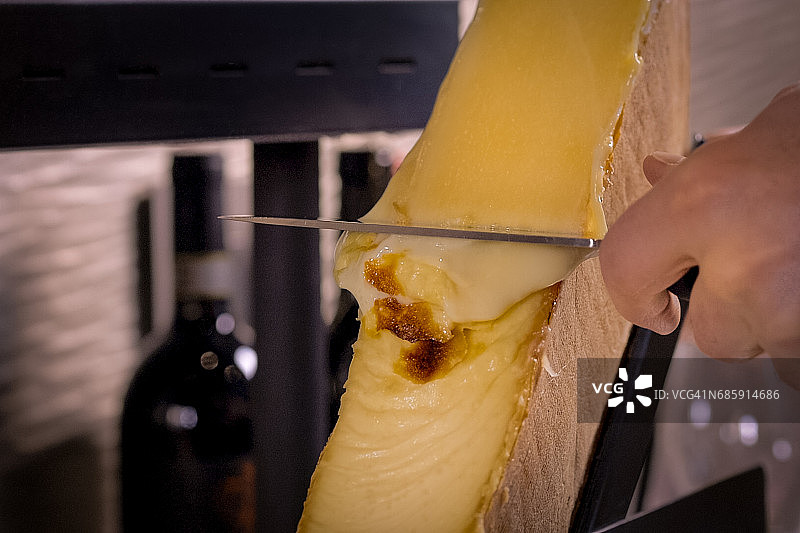 融化的奶酪拉克莱特开胃菜图片素材