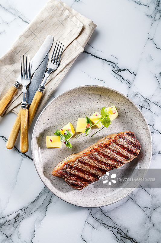 肋眼牛排切片图片素材