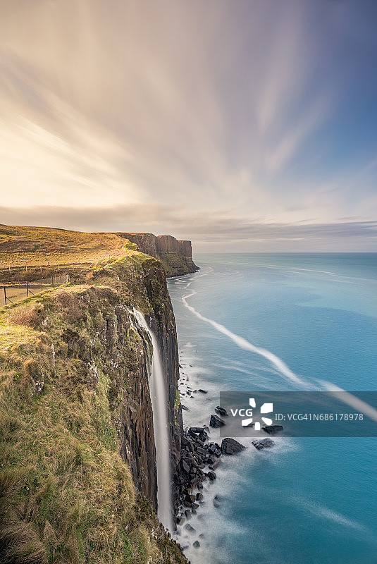 斯凯岛的裙岩和米尔特瀑布图片素材