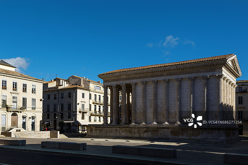 法国朗格多克-鲁西永尼姆卡雷神庙图片素材