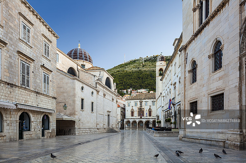 日出时分的杜布罗夫尼克图片素材