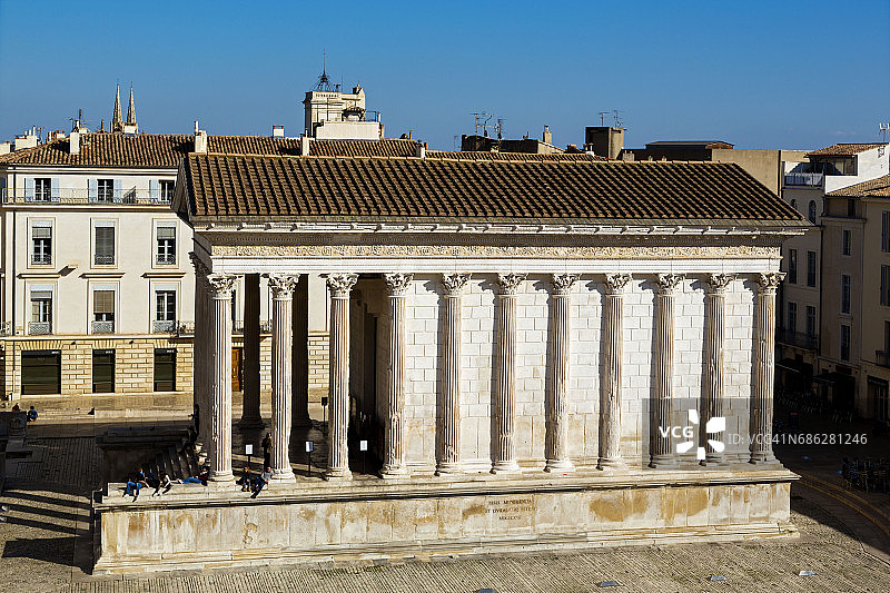 法国尼姆的卡雷神庙图片素材
