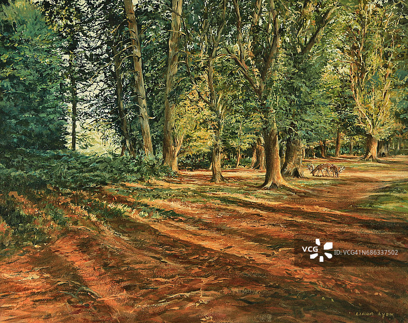 新森林油画图片素材