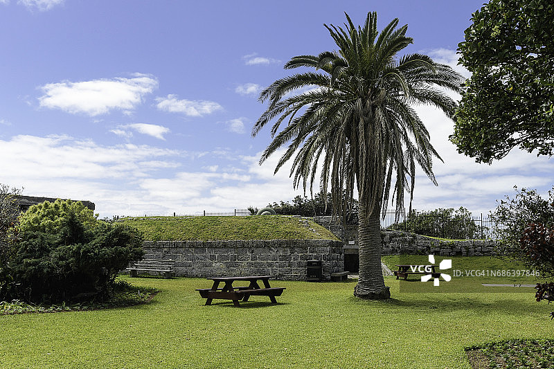 哈密尔顿堡：百慕大哈密尔顿市的历史防御工事图片素材