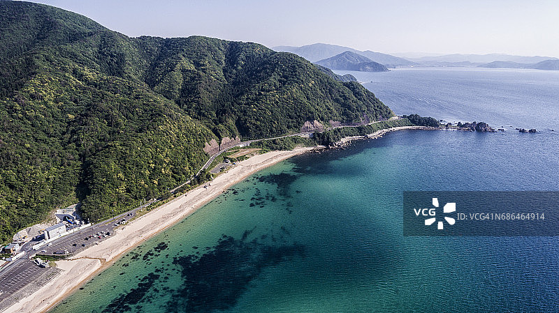 日本海高角度景观图片素材