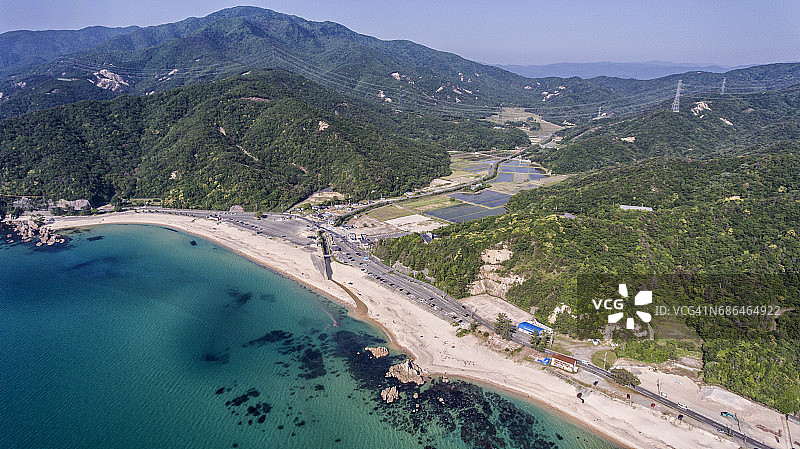 日本海高角度景观图片素材