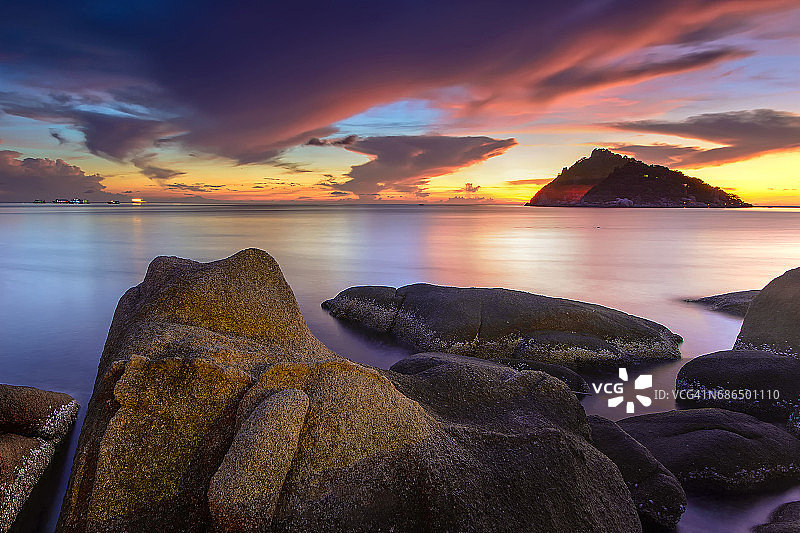 苏梅岛南园岛暮光云彩图片素材