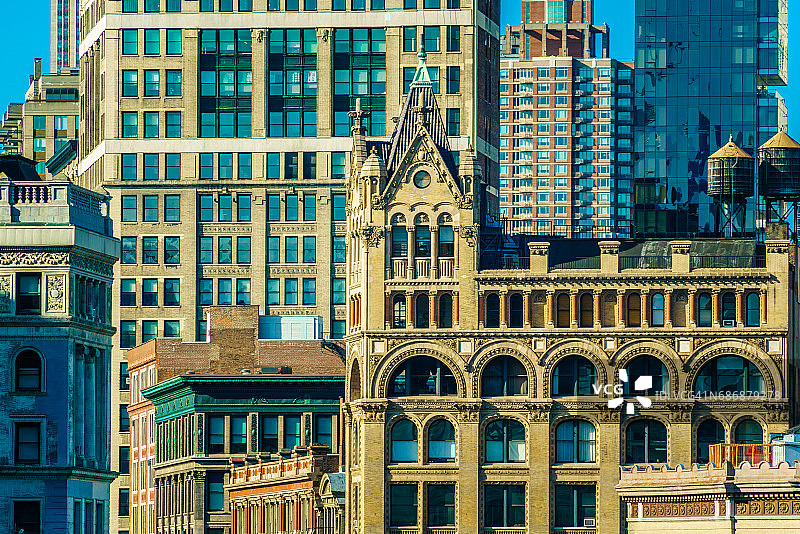 曼哈顿建筑表面与窗户图片素材