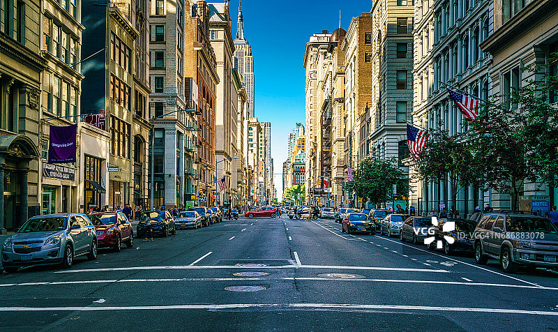 曼哈顿第五大道风光图片素材