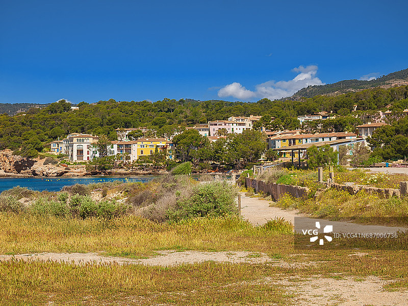 西班牙马略卡岛卡尔维亚辛克塞尔湾别墅图片素材