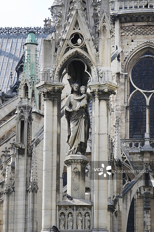 巴黎圣母院哥特式大教堂图片素材